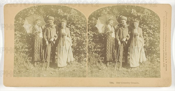Our Country Cousin, 1882, B. W. Kilburn, American, 1827–1909, United States, Albumen silver print, stereo, 7.7 x 7.6 cm (each image), 8.8 x 17.7 cm (card)