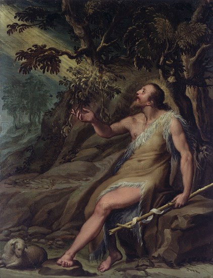 Saint John the Baptist in the Wilderness, 1600/19, Denys Calvaert, Flemish, c. 1540-1619, Flanders, Oil on copper, 9 1/4 × 7 1/8 in. (23.5 × 18.1 cm)