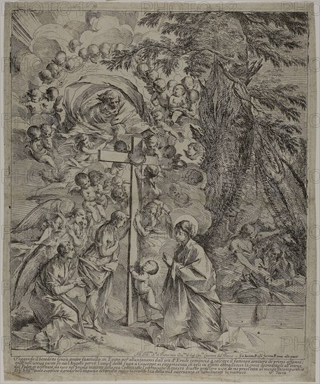 The Dream of Saint Joseph, 1635/37, Pietro Testa, Italian, 1611/12-1650, Italy, Etching on cream laid paper, 370 x 301 mm (plate), 381 x 316 mm (sheet)