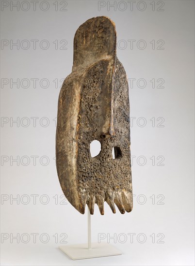 Mask, Late 19th century, Sha or Kulere, Nigeria, Coastal West Africa, Nigeria, Wood and rubber, H. 64.8 cm (25 1/2 in.)