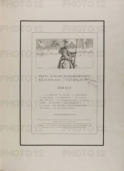 Historia, Modernitas, Pictura sacra, Homer, from A Life, 1884, Max Klinger (German, 1857-1920), printed by Otto Felsing (German, 19th century), Germany, Zincograph in black on cream laid paper, 135 x 260 mm (image), 788 x 575 mm (sheet)