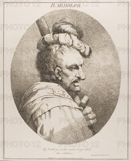 Bardolph, May 20, 1775 (originally published), published 1809, John Hamilton Mortimer, English, 1740-1779, England, Etching on cream wove paper, 405 × 424 mm (plate), 605 × 432 mm (sheet)