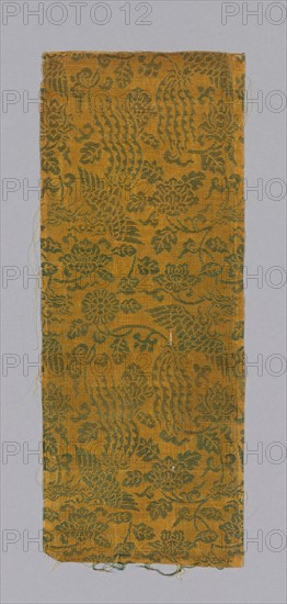 Sutra Cover, Ming dynasty (1368–1644), c. 1590’s, China, Silk, plain weave with supplementary patterning wefts bound in 1:3 'Z' twill interlacing, 33.6 × 13.3 cm (13 1/4 × 5 1/4 in.)
