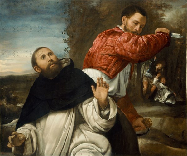 The Death of St. Peter Martyr, 1530/35, Giovanni Girolamo Savoldo, Italian, active 1506–48, Italy, Oil on canvas, 115.3 × 141 cm (45 5/16 × 55 1/2 in.)