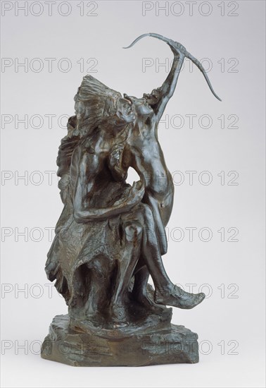The Vow of Vengeance, 1894, Hermon Atkins MacNeil, American, 1866–1947, United States, Bronze, 42.6 × 18.7 × 21.6 cm (16 3/4 × 7 3/8 × 8 1/2 in.)