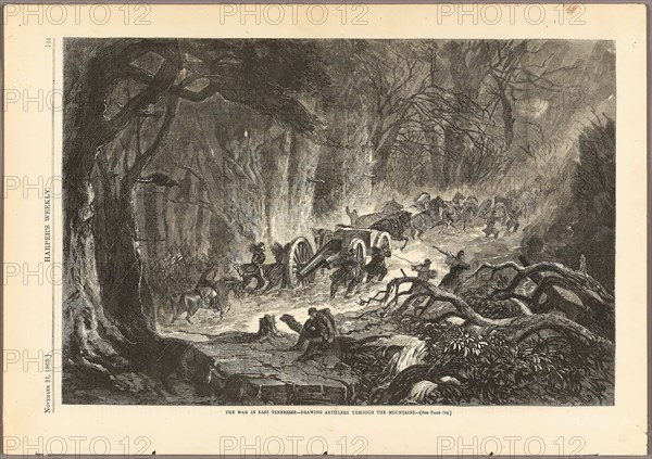 The War in East Tennessee, published November 21, 1863, Unknown artist, American, 19th century, United States, Wood engravings in black on cream wove paper (newspaper), folded, 405 x 285 mm (folded sheet), 405 x 570 mm (unfolded sheet)
