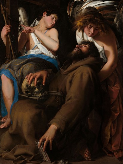 The Ecstasy of Saint Francis, 1601, Giovanni Baglione, Italian, 1566–1643, Italy, Oil on canvas, 61 1/8 × 46 in. (155.3 × 116.8 cm)