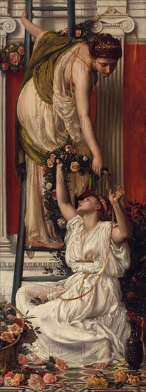 The Festival, 1875, Sir Edward John Poynter, British, 1836-1919, England, Oil on canvas, 137.2 × 53.4 cm (54 × 21 in.)