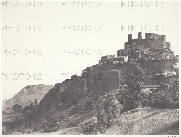 Chateau de Murol en Auvergne, 1852, printed 1978, Édouard Baldus, French, born Germany, 1813–1889, France, Salted paper print, edition 65, 33.8 × 45 cm (image/paper), 54 × 69.1 cm (mount)