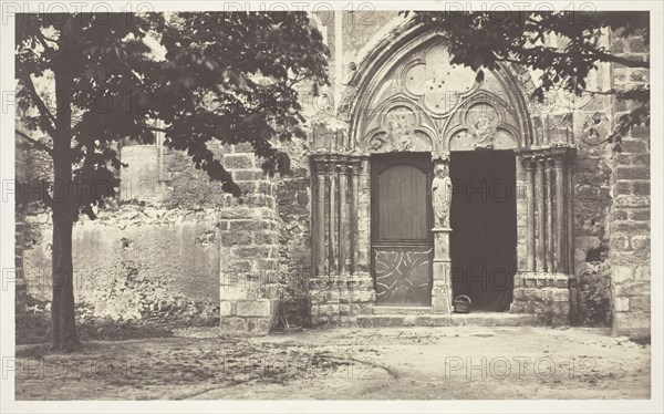 Church of Villeneuve le Comte, Seine-et-Marne (Eglise de Villeneuve le Comte, Seine-et-Marne), 1862, Charles Marville, French, 1813–1879, France, Albumen print, 22.6 × 37 cm