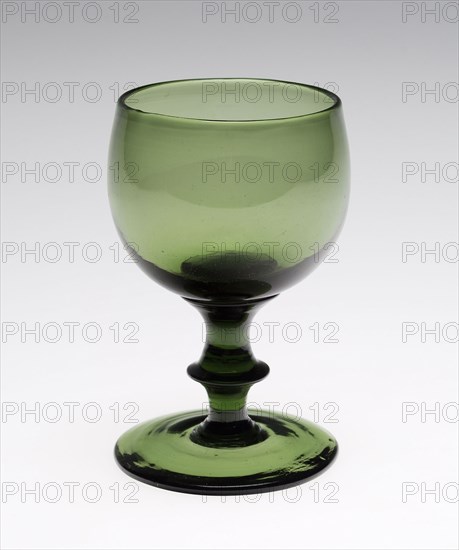 Claret Glass, c. 1824/40, Attributed to Jersey Glass Company, American, 1824–62, Jersey City, New Jersey, New Jersey, Blown glass, 10.2 × 5.7 × 6.4 cm (4 × 2 1/4 × 2 1/2 in.)
