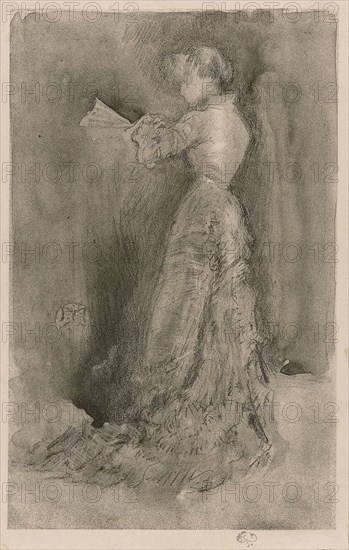 The Toilet, 1878, James McNeill Whistler, American, 1834-1903, United States, Lithotint with scraping and incising, on a prepared half-tint ground, in black on cream wove paper, 260 x 164 mm (image), 279 x 177 mm (sheet)