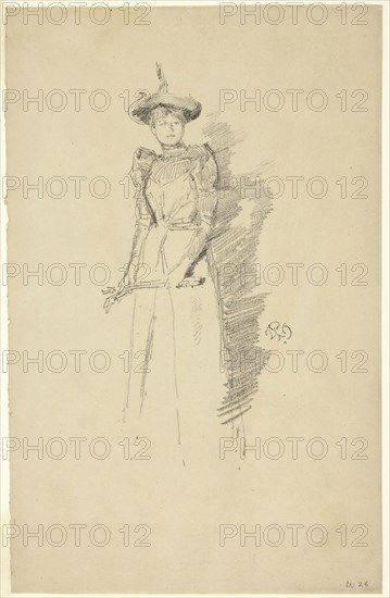 Suede Gloves, 1890, James McNeill Whistler (American, 1834-1903), printed by Thomas Way (English, 1837-1915), United States, Transfer lithograph on tan laid paper, 216 x 102 mm (image), 313 x 201 mm (sheet)