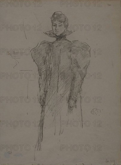 The Medici Collar, 1897, James McNeill Whistler, American, 1834-1903, United States, Transfer lithograph in black on ivory laid paper, 185 x 112 mm (image), 206 x 163 mm (sheet)
