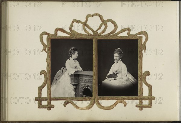 The Madame B Album, 1870s, Marie-Blanche-Hennelle Fournier, French, 1831–1906, France, Albumen prints with watercolor (in album), 29.2 × 41.9 cm