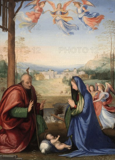 The Nativity, 1504/07, Fra Bartolommeo (Baccio della Porta), Italian, 1472-1517, Italy, Oil on panel, 34 × 24.5 cm (13 3/8 × 9 5/8 in.)