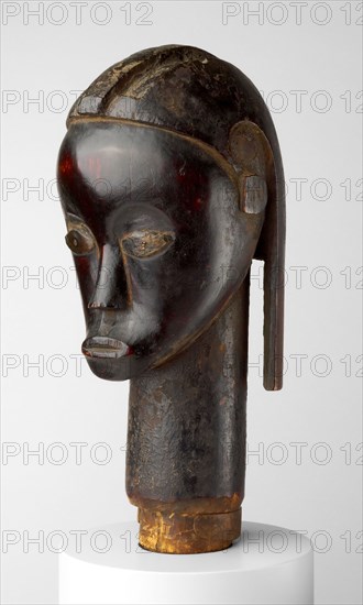 Head, Mid–/late 19th century, Fang, Gabon, Central Africa, Gabon, Wood and copper, H. 39.4 cm (15 1/2 in.)