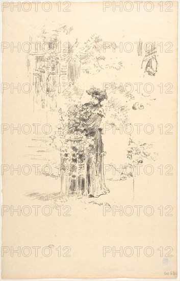 La Belle Jardinière, 1894, James McNeill Whistler, American, 1834-1903, United States, Lithograph on cream laid paper, 225 x 175 mm (image), 322 x 208 mm (sheet)