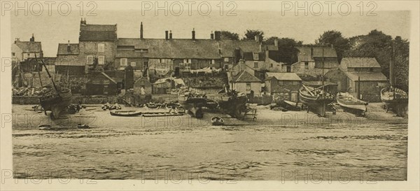 A Corner of old Yarmouth, 1887, Peter Henry Emerson, English, born Cuba, 1856–1936, England, Photoetching, pl. X from the album "Wild Life on a Tidal Water: The Adventures of a House-Boat and Her Crew" (1890), edition 270/500, 7.4 × 17.4 cm (image), 24.5 × 30 cm (paper)