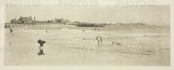 On Gorleston Sands, 1887, Peter Henry Emerson, English, born Cuba, 1856–1936, England, Photoetching, pl. XVII from the album "Wild Life on a Tidal Water: The Adventures of a House-Boat and Her Crew" (1890), edition 270/500, 16.5 × 17.5 cm (image), 25.2 × 30.1 cm (paper)