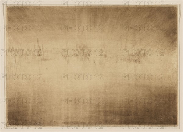 Nocturne: Shipping, 1879/80, James McNeill Whistler, American, 1834-1903, United States, Drypoint in dark brown ink on ivory laid paper, 156 x 220 mm (plate), 161 x 224 mm (sheet)
