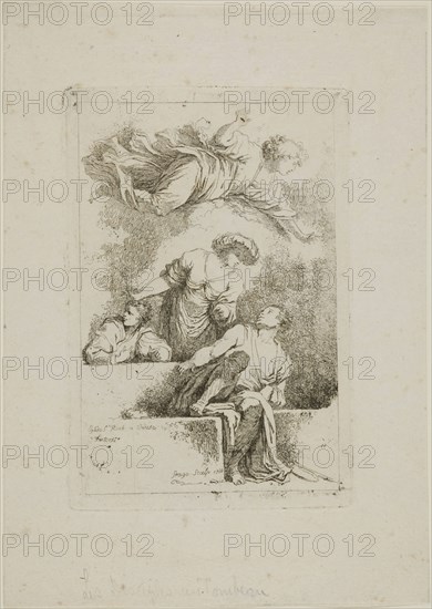 The Disciples at the Tomb, 1764, Jean Honoré Fragonard (French, 1732-1806), after Jacopo Robusti, called Tintoretto (Italian, 1519-1594), France, Etching on ivory laid paper, 130 × 86 mm (image), 140 × 95 mm (plate), 200 × 141 mm (sheet)