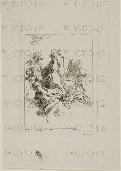 Saint Luke, 1763/64, Jean Honoré Fragonard (French, 1732-1806), after Giovanni Lanfranco (Italian, 1582-1647), France, Etching on ivory laid paper, 109 × 79 mm (image), 123 × 92 mm (plate), 198 × 136 mm (sheet)