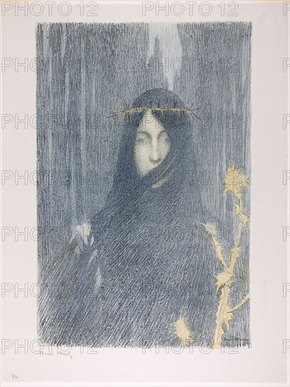 Silence, 1894/97, Henri Martin (French, 1860-1943), published by Ambroise Vollard (French 1867-1939), France, Color transfer lithograph from three stones on grayish-ivory China paper, 492 × 325 mm (image), 570 × 430 mm (sheet)