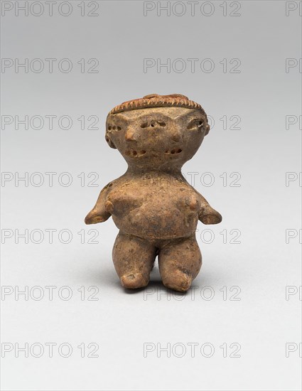 Double-Faced Female Figurine, 500/400 B.C., Tlatilco, Tlatilco, Valley of Mexico, Mexico, Tlatilco, Ceramic and pigment, H. 5.7 cm (2 1/2 in.)