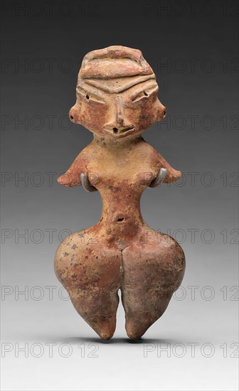 Female Figurine, 500/400 B.C., Tlatilco, Tlatilco, Valley of Mexico, Mexico, Tlatilco, Ceramic and pigment, H. 9.5 cm (3 3/4 in.)