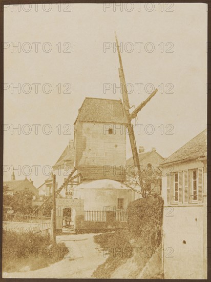 Moulin de la Galette (Montmartre), 1842, Hippolyte Bayard, French, 1801–1887, France, Salted paper print, 21.5 × 16.2 cm (image), 22.3 × 16.8 cm (paper), 33 × 24.9 cm (mount)