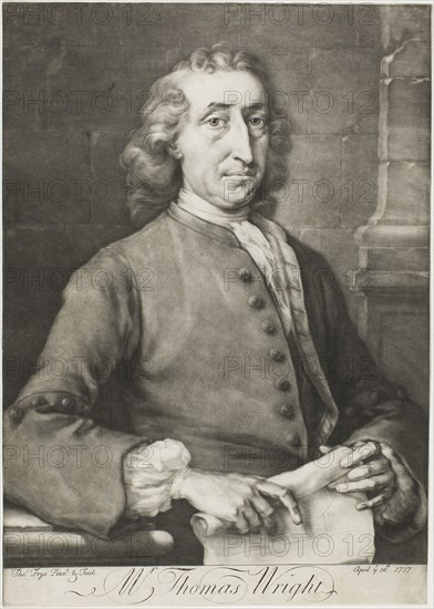 Thomas Wright, 1737, Thomas Frye, Irish, 1710-1762, Ireland, Mezzotint with engraving in black on ivory laid paper, 328 x 251 mm (image), 352 x 251 mm (sheet, trimmed within plate mark), Cupid and Psyche, n.d., James McArdell (Irish, c. 1728-1765), after Gottfried Schalcken (Dutch, 1643-1706), Ireland, Mezzotint in black on cream laid paper, 416 x 315 mm (image/plate), 427 x 327 mm (sheet)