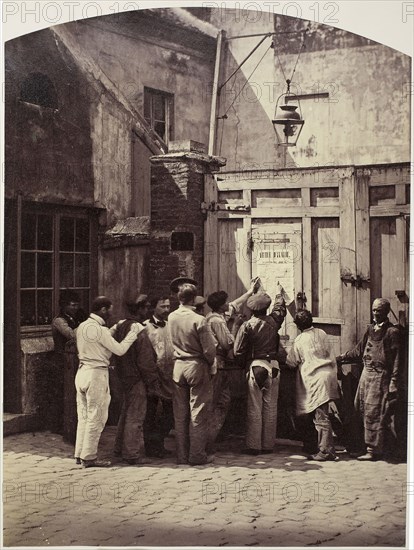 The Day’s Orders (L’Ordre du Jour), May 1859, Camille Léon Louis Silvy, French, 1834–1910, France, Albumen print, 24.9 × 18.6 cm (image/paper), 40.5 × 30.3 cm (mount)