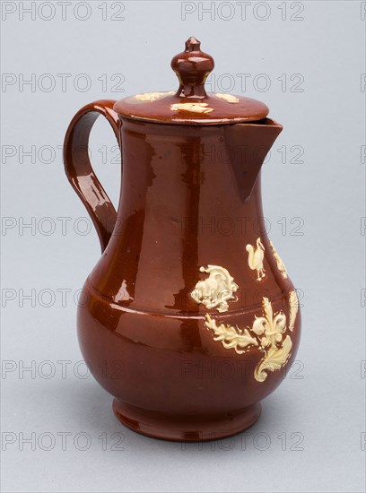 Milk Jug, c. 1725/40, Staffordshire, England, Staffordshire, Lead-glazed earthenware (redware), 15.2 x 10.8 x 8.9 cm (6 x 4 1/4 x 3 1/2 in.)