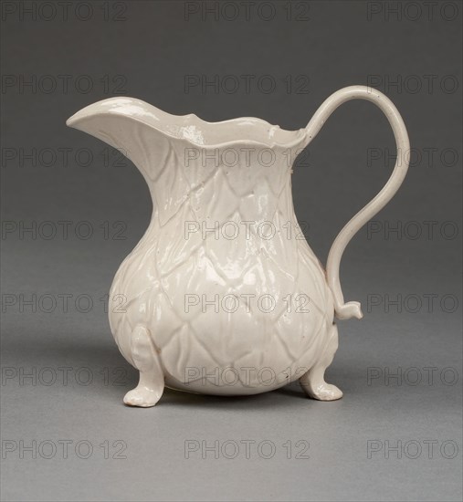 Cream Jug, 1750/59, Staffordshire, England, Staffordshire, Salt-glazed stoneware, 9.8 x 10.5 x 7 cm (3 7/8 x 4 1/8 x 2 3/4 in.)