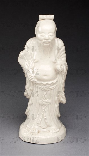 Figure of a Sage, c. 1750, Staffordshire, England, Staffordshire, Salt-glazed stoneware, 18.4 x 6.4 x 7 cm (7 1/4 x 2 1/2 x 2 3/4 in.)