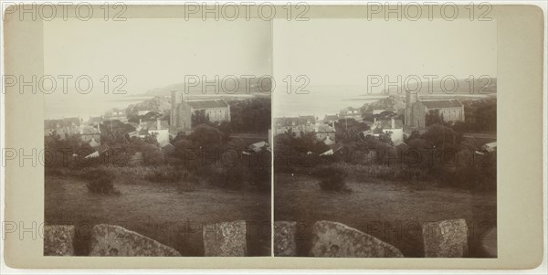Untitled (St. Mary’s, Scilly, Hugh Town), 1860s, Scilly Islands, Albumen print, stereo, 7.9 x 7.5 cm (each image), 8.7 x 17.8 cm (card)