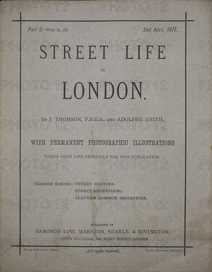 Street Life in London, c. 1875, John Thomson (Scottish, 1837–1921) and, Adolphe Smith (English, 1846–1925), Scotland, Woodburytypes, 11.2 x 8.8 cm or 8.7 x 11.5 cm (each image, approx.), 28.1 x 21.8 cm (each page, approx.)