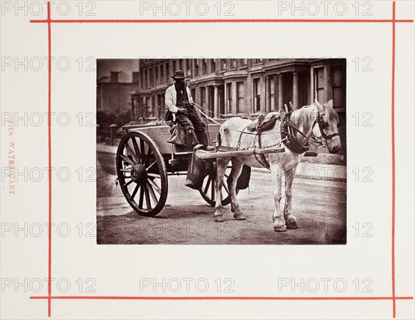 The Water-Cart, 1877, John Thomson, Scottish, 1837–1921, Scotland, Woodburytype, from the album "Street Life in London