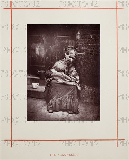 The Crawlers, 1877, John Thomson, Scottish, 1837–1921, Scotland, Woodburytype, from the album "Street Life in London