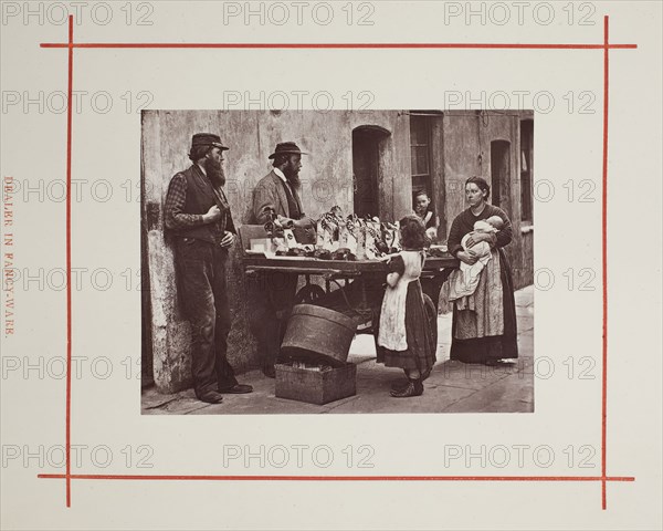 Dealer in Fancy-Ware, 1877, John Thomson, Scottish, 1837–1921, Scotland, Woodburytype, from the album "Street Life in London