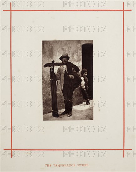 The Temperance Sweep, 1877, John Thomson, Scottish, 1837–1921, Scotland, Woodburytype, from the album "Street Life in London
