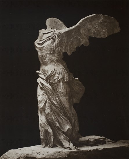 Winged Victory of Samothrace (Victoire de Samothrace), 1860s, Albumen print, 45.4 × 36.8 cm (image/ paper/ mount)