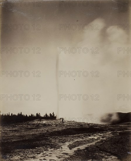 Old Faithful, 1871, William Henry Jackson, American, 1843–1942, United States, Albumen print, 21.3 x 17.5 cm (image/paper), 27 x 21 cm (mount)