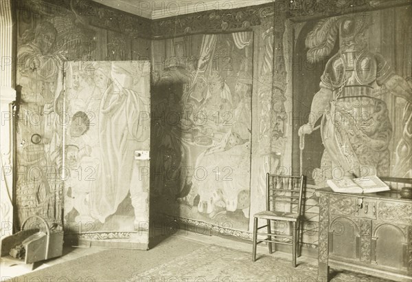 Kelmscott Manor: In the Tapestry Room, 1896, Frederick H. Evans, English, 1853–1943, England, Lantern slide, 8.2 × 8.2 cm