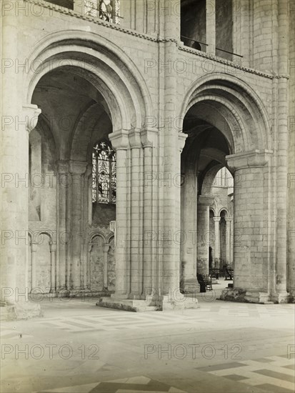 Ely Cathedral: Nave Arches, 1891, Frederick H. Evans, English, 1853–1943, England, Lantern slide, 8.2 × 8.2 cm