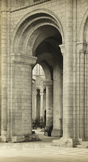 Ely Cathedral: Nave into North Transept, 1891, Frederick H. Evans, English, 1853–1943, England, Lantern slide, 8.2 × 8.2 cm