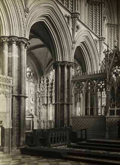 Ely Cathedral: Choir to Northeast, 1891, Frederick H. Evans, English, 1853–1943, England, Lantern slide, 8.2 × 8.2 cm