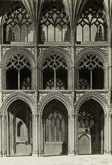 Ely Cathedral: Choir from an Engraving, c. 1891, Frederick H. Evans, English, 1853–1943, England, Lantern slide, 8.2 × 8.2 cm