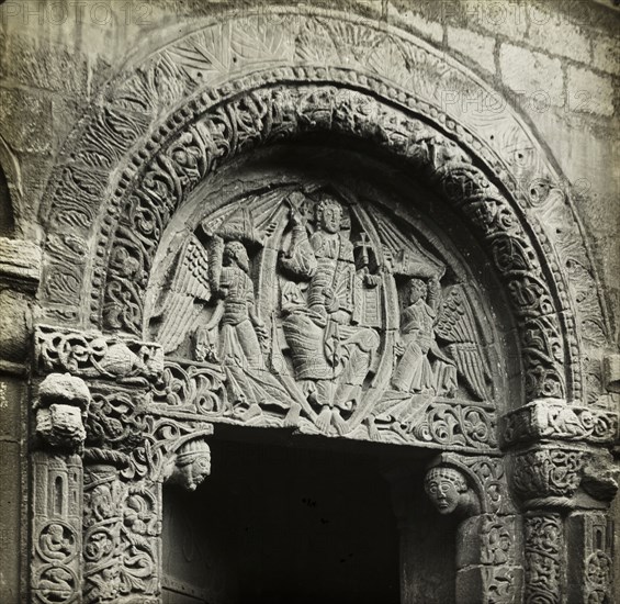 Ely Cathedral: Carving Over Prior’s Door, 1891, Frederick H. Evans, English, 1853–1943, England, Lantern slide, 8.2 × 8.2 cm